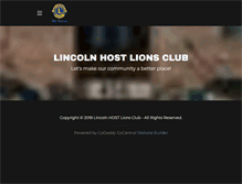 Tablet Screenshot of lincolnlionsclub.org